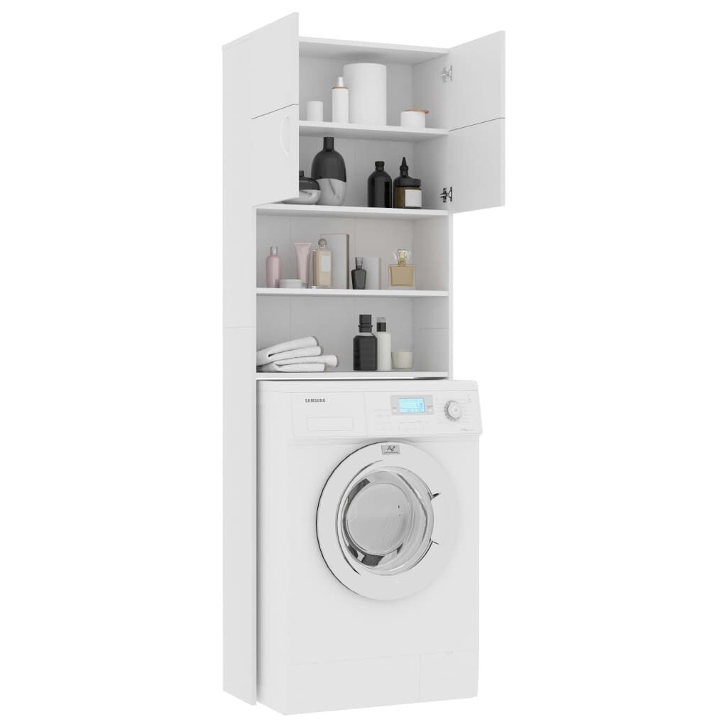 vidaXL Ντουλάπι Πλυντηρίου Λευκό 64 x 25,5 x 190 εκ. από Επεξ. Ξύλο
