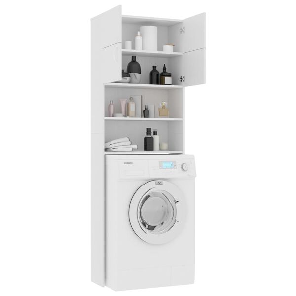 vidaXL Ντουλάπι Πλυντηρίου Λευκό 64 x 25,5 x 190 εκ. από Επεξ. Ξύλο