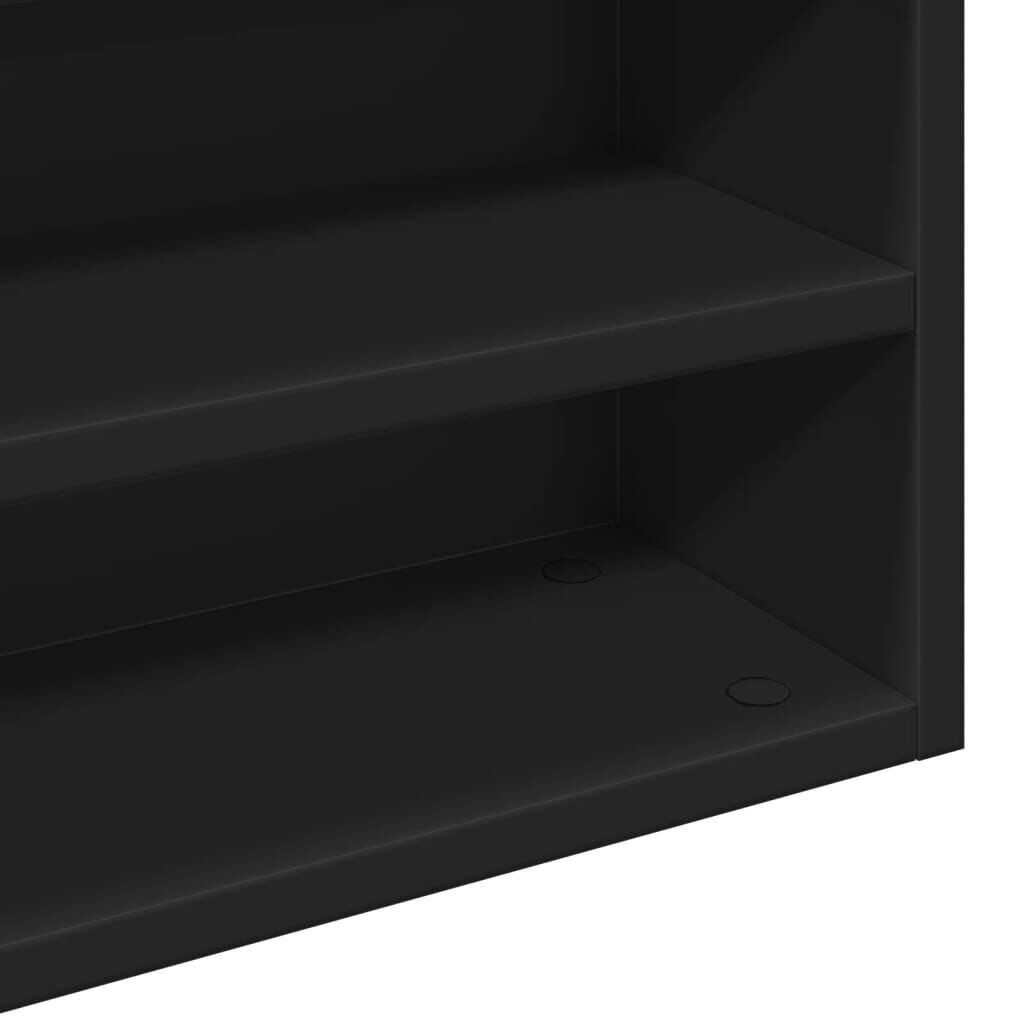 vidaXL Ραφιέρα Μαύρη 100x15x58 εκ. από Επεξεργασμένο Ξύλο