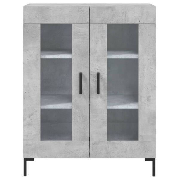 vidaXL Ντουλάπι Γκρι Σκυροδέματος 69,5x34x180 εκ. Επεξεργασμένο Ξύλο