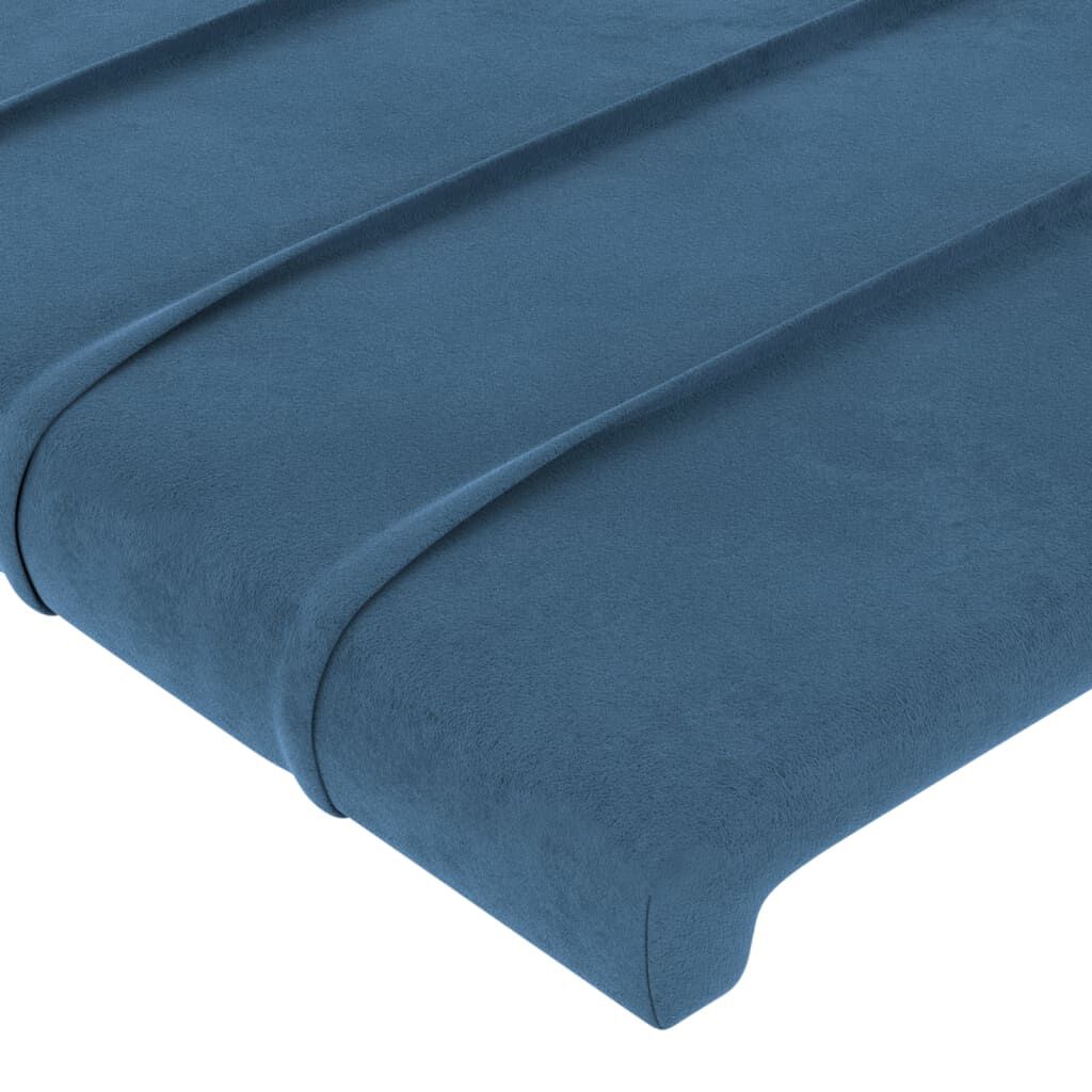 vidaXL Κεφαλάρι με Πτερύγια Σκούρο Μπλε 83x23x118/128 εκ. Βελούδινο