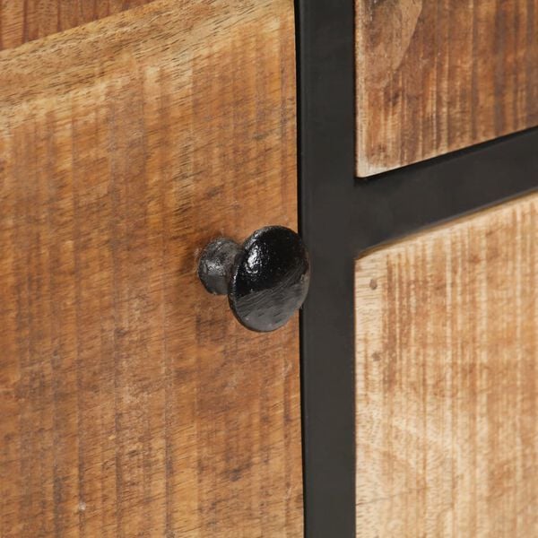 vidaXL Κονσόλα 85 x 30 x 80 εκ. από Ακατέργαστο Ξύλο Μάνγκο