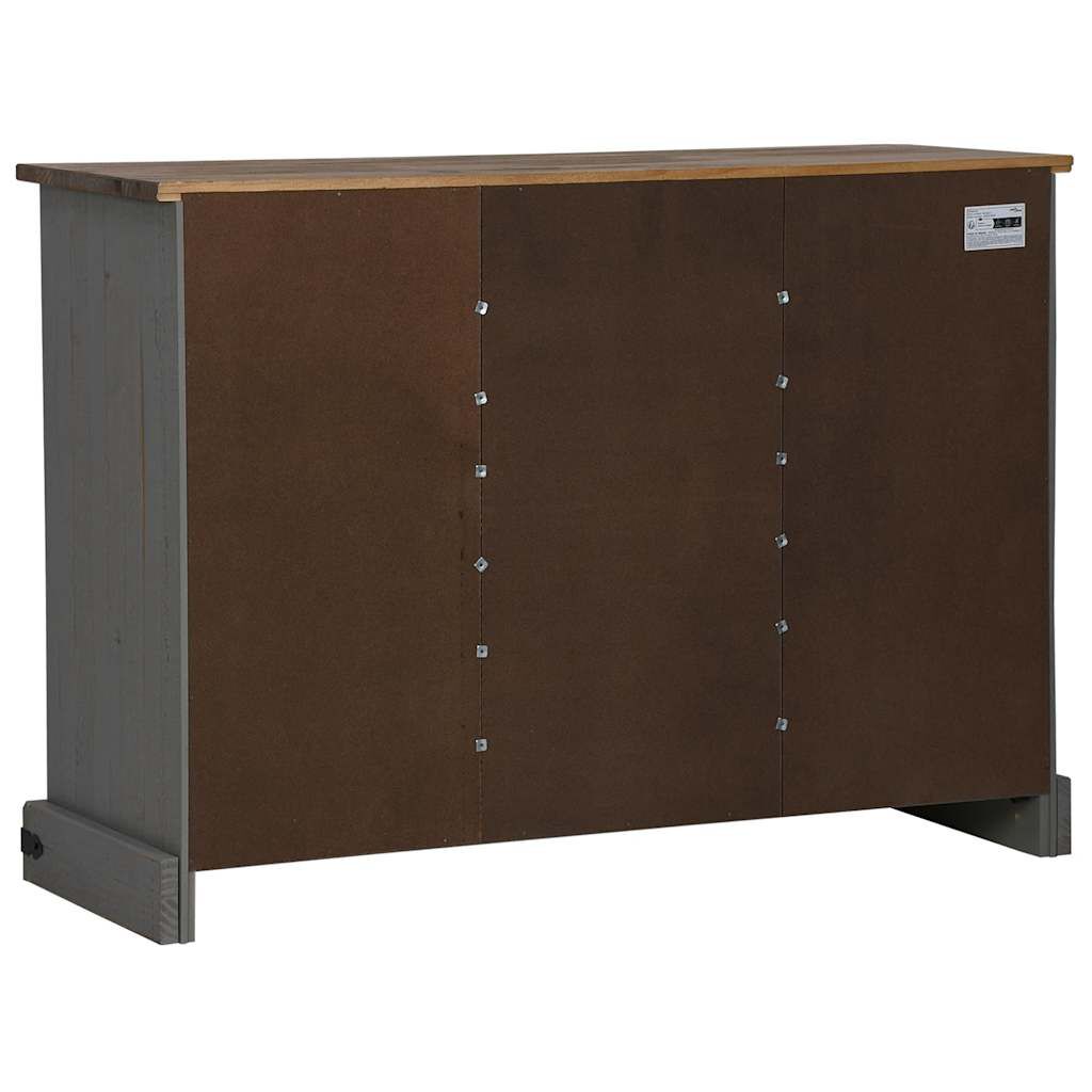 vidaXL Sideboard HALDEN 2 συρόμενες πόρτες γκρι 112x40x80 cm