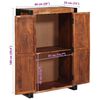 vidaXL Highboard με Πόρτες Καφέ Στερεό Ανακυκλωμένο Ξύλο και Μέταλλο