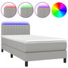 vidaXL &Kappa;&rho;&epsilon;&beta;ά&tau;&iota; Boxspring &mu;&epsilon; &Sigma;&tau;&rho;ώ&mu;&alpha; & LED &Alpha;&nu;.&Gamma;&kappa;&rho;&iota; 90x200 &epsilon;&kappa;. &Upsilon;&phi;&alpha;&sigma;&mu;ά&tau;&iota;&nu;&omicron;