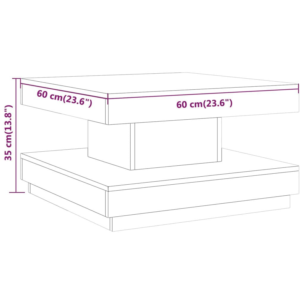 vidaXL Τραπεζάκι Σαλονιού Γκρι 60 x 60 x 35 εκ. από MDF