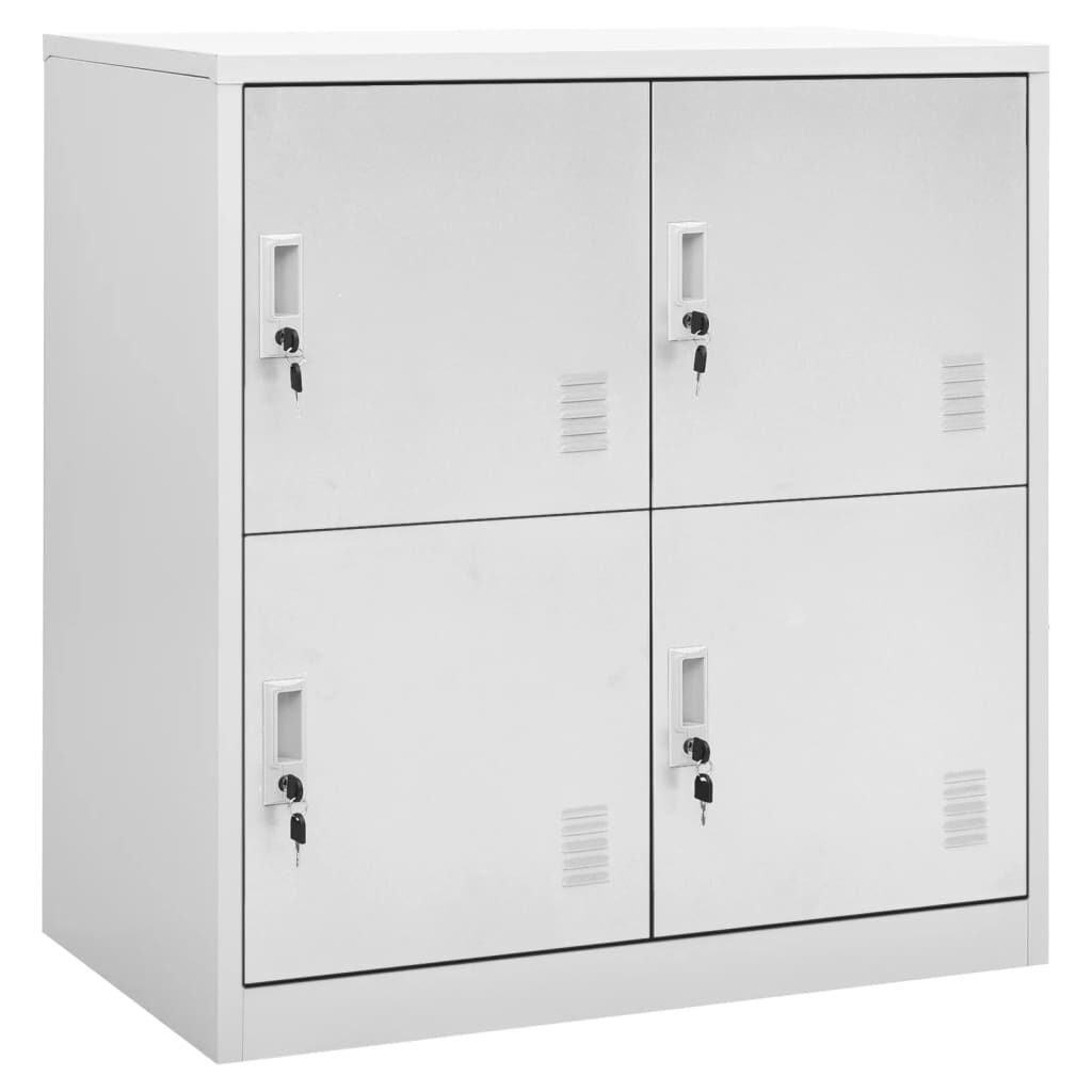 vidaXL Φοριαμοί 2 τεμ. Ανοιχτό Γκρι 90 x 45 x 92,5 εκ. Ατσάλινοι