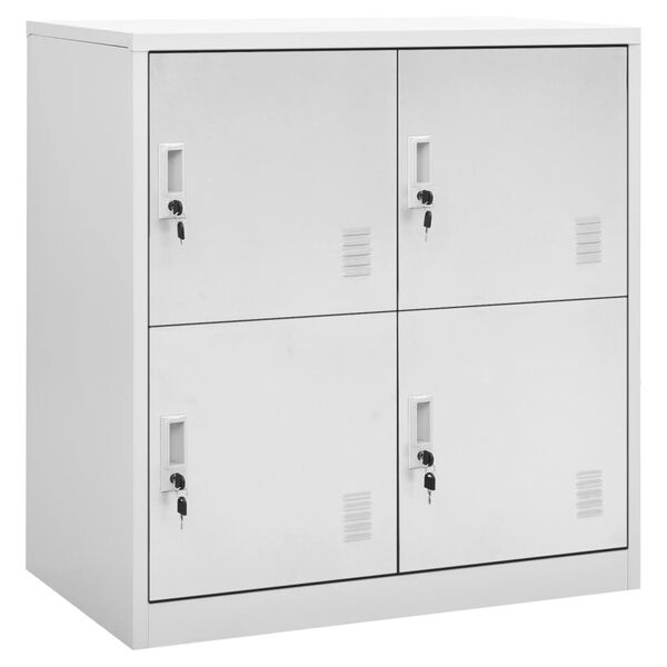 vidaXL Φοριαμοί 2 τεμ. Ανοιχτό Γκρι 90 x 45 x 92,5 εκ. Ατσάλινοι