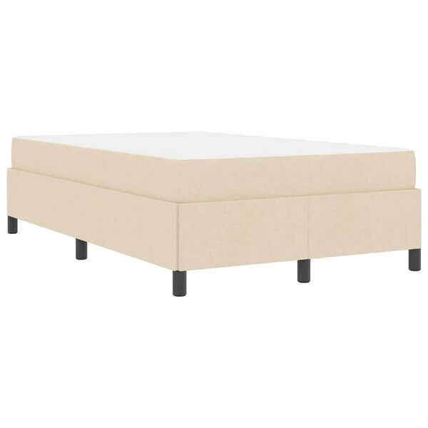 vidaXL Κρεβάτι με ελατήρια Κρέμα και Μαύρο 120 x 200 cm