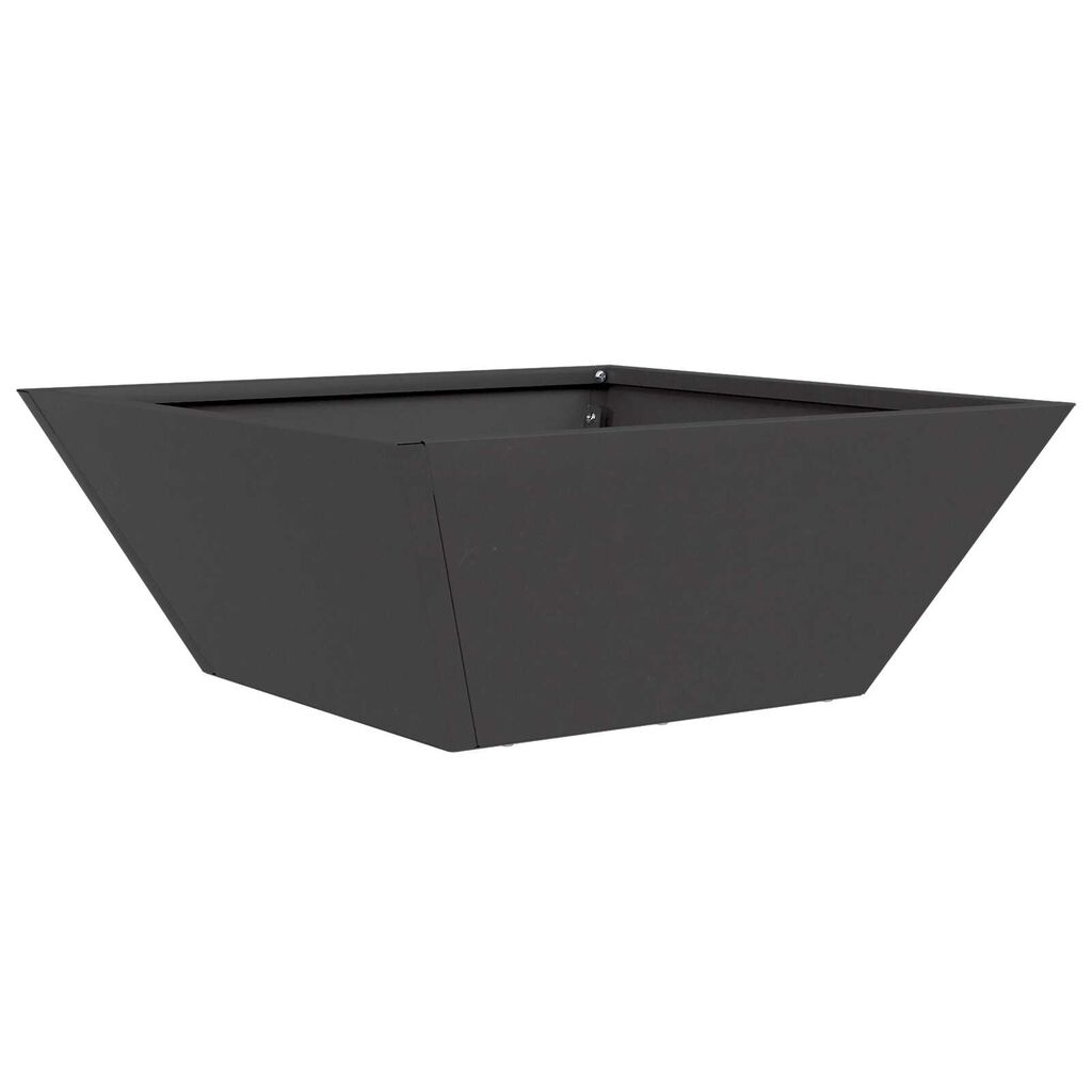 vidaXL Γλάστρα Κήπου Μαύρο 40 x 40 x 15 cm Ατσάλι