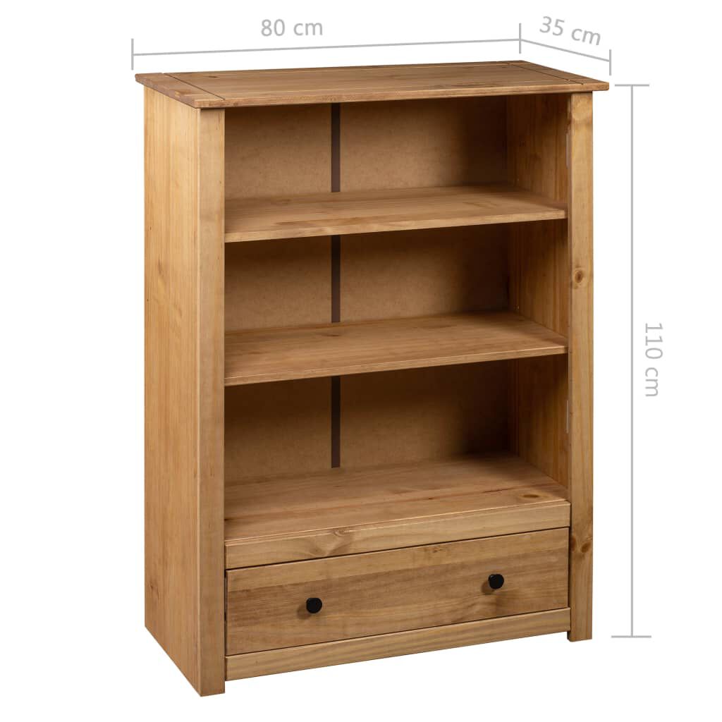 vidaXL Βιβλιοθήκη 80 x 35 x 110 εκ. Μασίφ Ξύλο Πεύκου Σειρά Panama