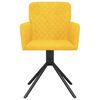 vidaXL Καρέκλες Τραπεζαρίας Περιστρεφόμενες 2 τεμ. Κίτρινες Βελούδινες