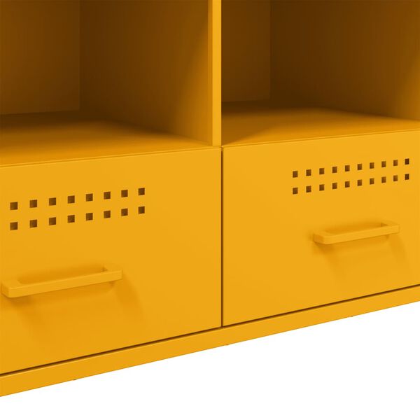 vidaXL Έπιπλο Τηλεόρασης Μουσταρδί Κίτρινο 100,5x39x50,5εκ. από Ατσάλι