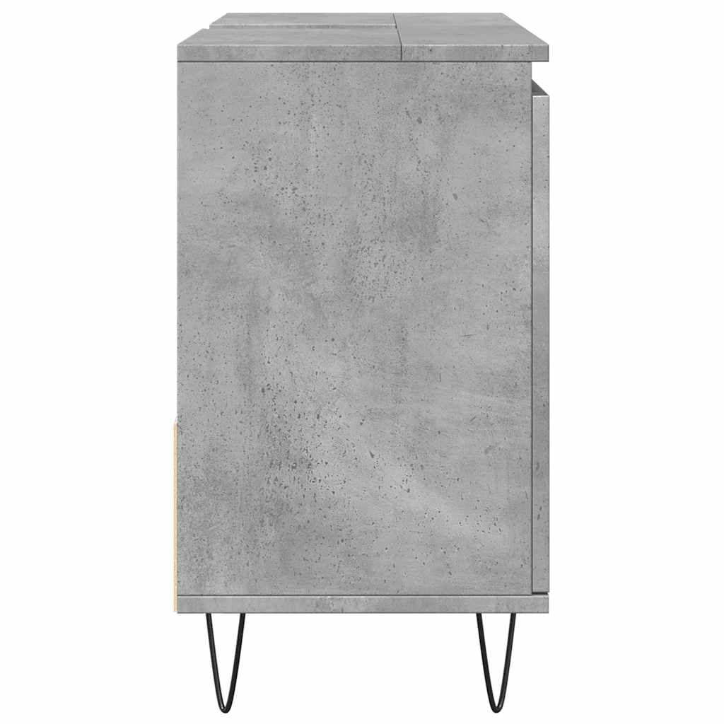 vidaXL Ντουλάπι Μπάνιου Γκρι Σκυροδέματος 65x33x60 εκ. Επεξ. Ξύλο