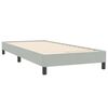 vidaXL Box Spring κρεβάτι με στρώμα ανοιχτό γκρι 90x220 εκ. Βελούδινο