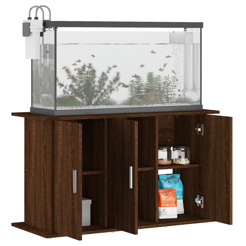 vidaXL Βάση Ενυδρείου Καφέ Δρυς 101x41x58 εκ. από Επεξεργασμένο Ξύλο