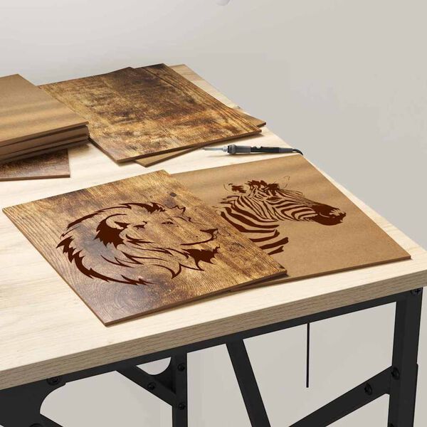 vidaXL Διακοσμητικά Πάνελ 150 pcs Καπνιστή δρυς 15 x 21 x 0.3 εκ