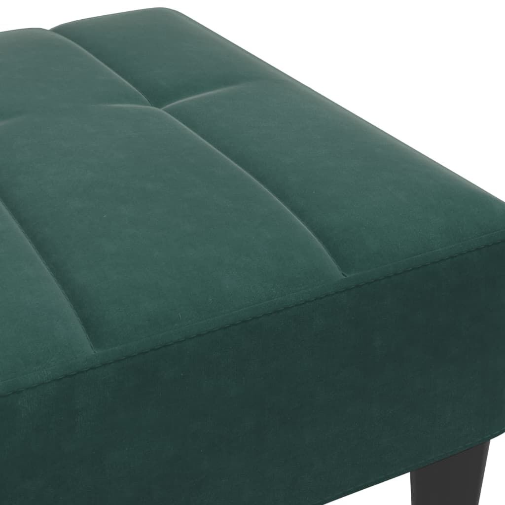 vidaXL Υποπόδιο Σκούρο Πράσινο 77x55x31 εκ. Βελούδινο