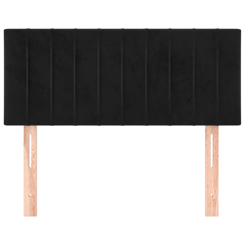 vidaXL Κεφαλάρι Κρεβατιού Μαύρο 100x5x78/88 εκ. Βελούδινο