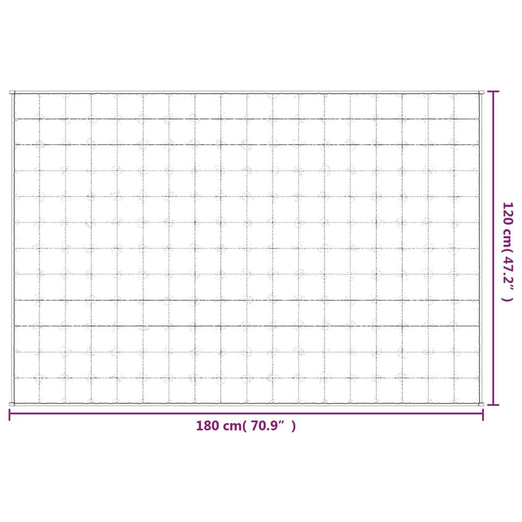 vidaXL Κουβέρτα Βαρύτητας Γκρι 120 x 180 εκ. 9 κ. Υφασμάτινη