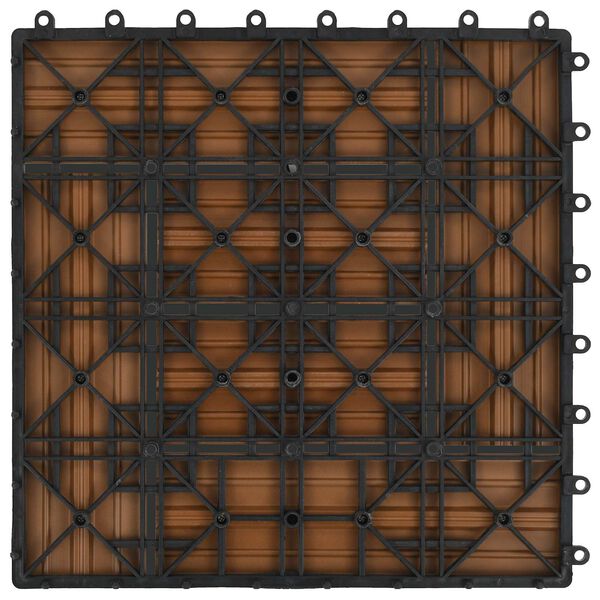 vidaXL &Pi;&lambda;ά&kappa;&alpha; &Kappa;&alpha;&tau;&alpha;&sigma;&kappa;&epsilon;&upsilon;ή&sigmaf; 11 pcs &Xi;ύ&lambda;&omicron; teak 30 x 30 cm WPC
