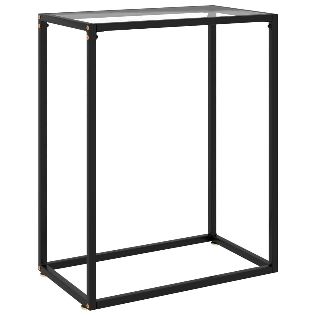 vidaXL Τραπέζι Κονσόλα Διαφανές 60 x 35 x 75 εκ. από Ψημένο Γυαλί