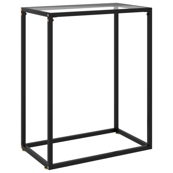 vidaXL Τραπέζι Κονσόλα Διαφανές 60 x 35 x 75 εκ. από Ψημένο Γυαλί