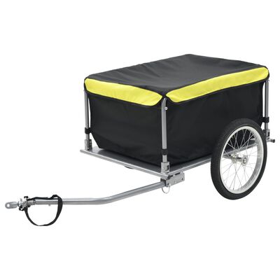 vidaXL Τρέιλερ Ποδηλάτου για Μεταφορά Φορτίων Μαύρο / Κίτρινο 65 κ.