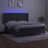 vidaXL &Kappa;&rho;&epsilon;&beta;ά&tau;&iota; Boxspring &mu;&epsilon; &Sigma;&tau;&rho;ώ&mu;&alpha; & LED &Sigma;&kappa;. &Gamma;&kappa;&rho;&iota; 160x200&epsilon;&kappa;. &Beta;&epsilon;&lambda;&omicron;ύ&delta;&iota;&nu;&omicron;
