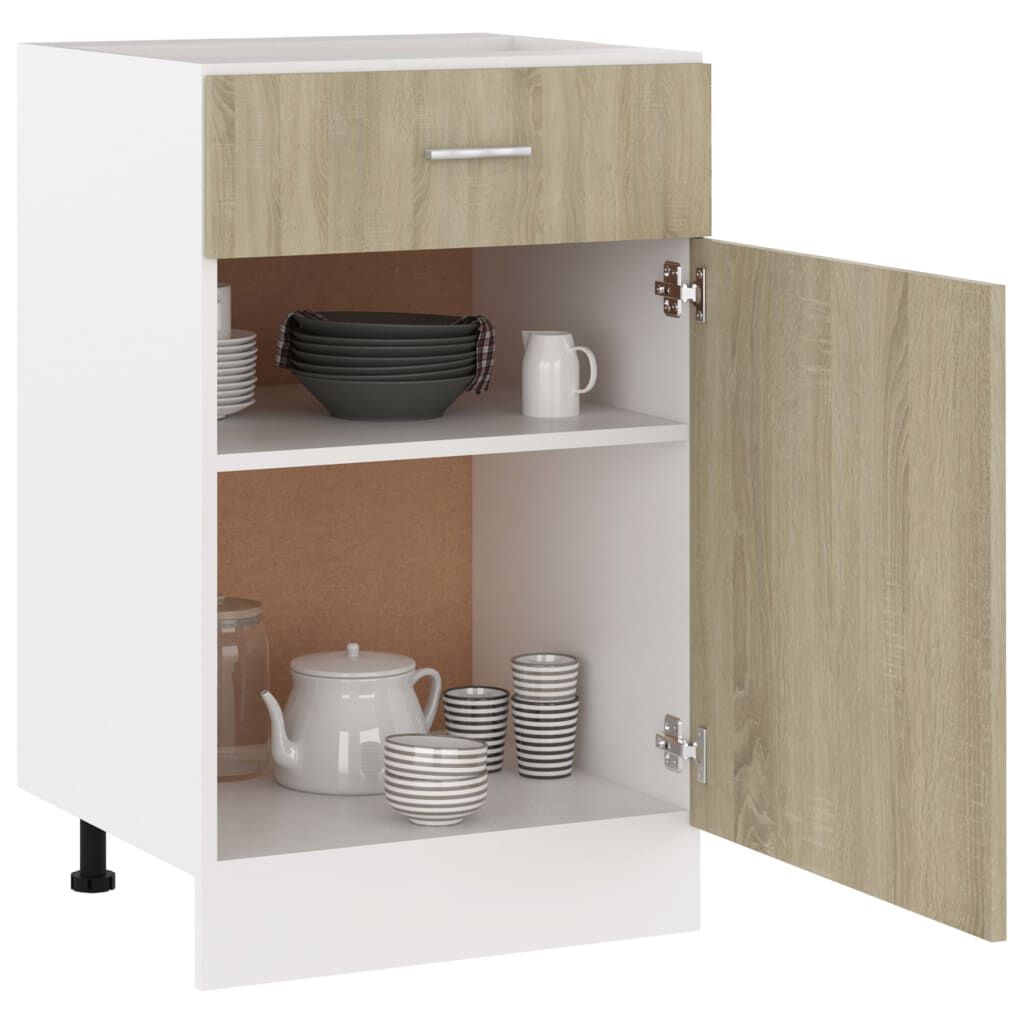 vidaXL Ντουλάπι με Συρτάρι Lyon Sonoma Δρυς 50x46x81,5 εκ. Επεξ. Ξύλο