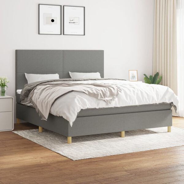 vidaXL &Kappa;&rho;&epsilon;&beta;ά&tau;&iota; Boxspring &mu;&epsilon; &Sigma;&tau;&rho;ώ&mu;&alpha; &Sigma;&kappa;&omicron;ύ&rho;&omicron; &Gamma;&kappa;&rho;&iota; 160x200 &epsilon;&kappa; &Upsilon;&phi;&alpha;&sigma;&mu;ά&tau;&iota;&nu;&omicron;