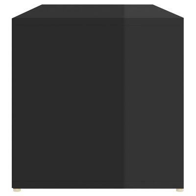 vidaXL Παπουτσοθήκη Γυαλιστερή Μαύρη 105 x 35 x 35 εκ. από Μοριοσανίδα