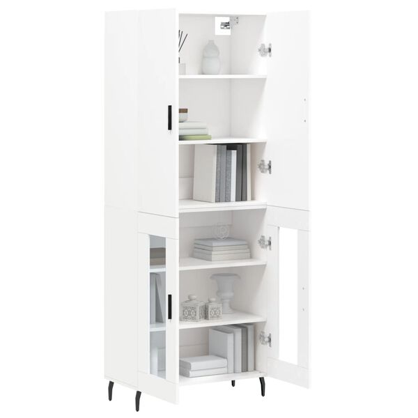 vidaXL Ντουλάπι Λευκό 69,5x34x180 εκ. από Επεξεργασμένο Ξύλο