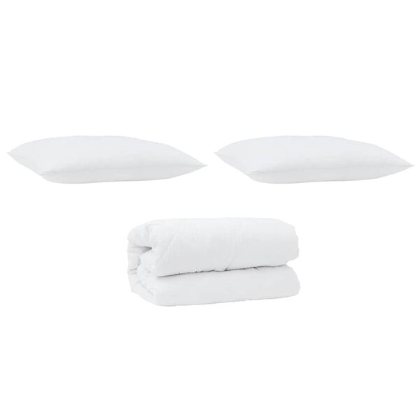 Σετ Κουβέρτας με μαξιλάρι 3 pcs Λευκό 240 x 260 εκ. Μικροΐνες