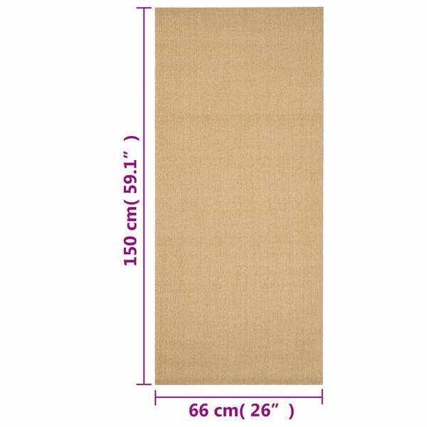 vidaXL Χαλί 66 x 150 εκ. από Φυσικό Σιζάλ