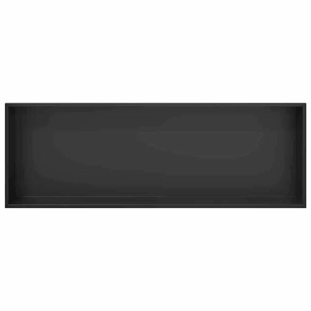vidaXL Νίτσα Μπάνιου Μαύρο 90 x 30 x 9.5 εκ. Ανοξείδωτο ατσάλι