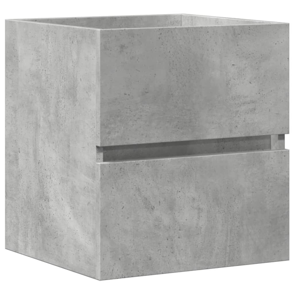 vidaXL Ντουλάπι Νιπτήρα Γκρι Σκυροδ. 41x38,5x45 εκ. Επεξεργασμένο Ξύλο