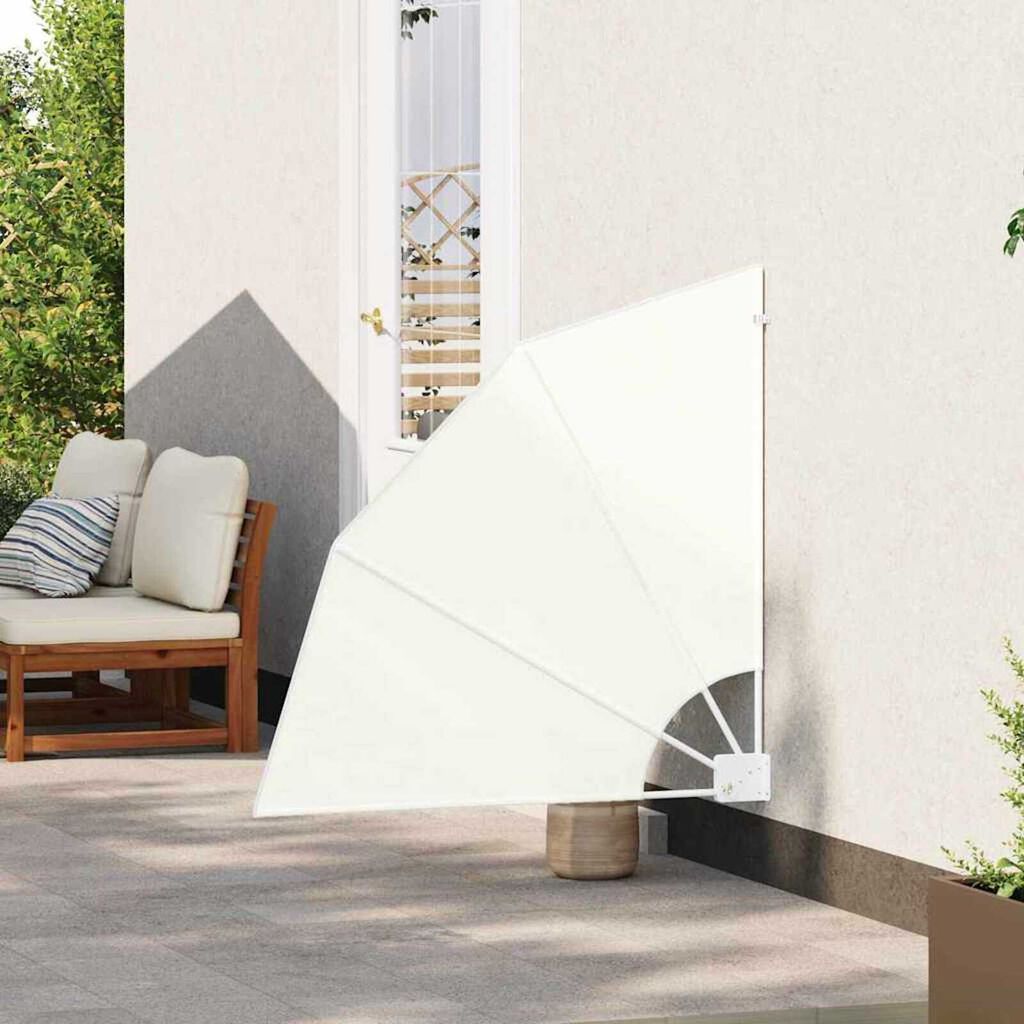 vidaXL Αδιάφανο σκίαστρο μπαλκονιού Κρεμ 115 x 115 εκ ύφασμα