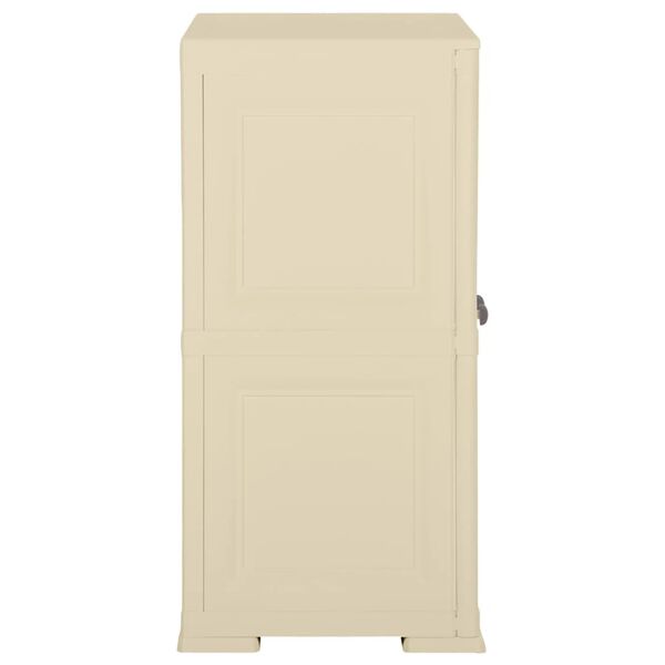 vidaXL Πλαστικό Ντουλάπι Angora Λευκό 79 x 43 x 85,5εκ με Σχέδιο Ξύλου