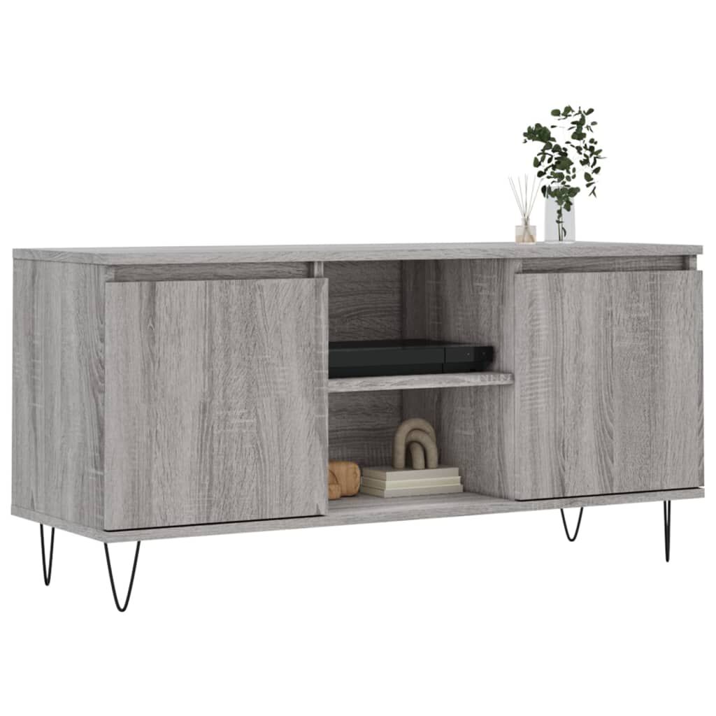 vidaXL Έπιπλο Τηλεόρασης Γκρι Sonoma 104 x 35 x 50 εκ. Επεξεργ. Ξύλο