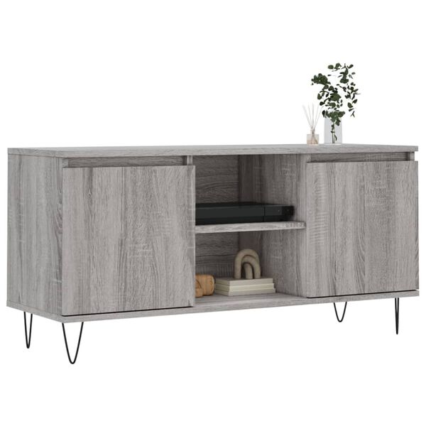 vidaXL Έπιπλο Τηλεόρασης Γκρι Sonoma 104 x 35 x 50 εκ. Επεξεργ. Ξύλο