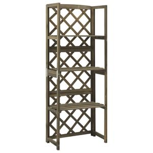vidaXL &Kappa;&alpha;&phi;&alpha;&sigma;&omega;&tau;ό &mu;&epsilon; &Rho;ά&phi;&iota;&alpha; &Gamma;&kappa;&rho;&iota; 55 x 30 x 140 &epsilon;&kappa;. &alpha;&pi;ό &Mu;&alpha;&sigma;ί&phi; &Xi;ύ&lambda;&omicron; &Epsilon;&lambda;ά&tau;&eta;&sigmaf;