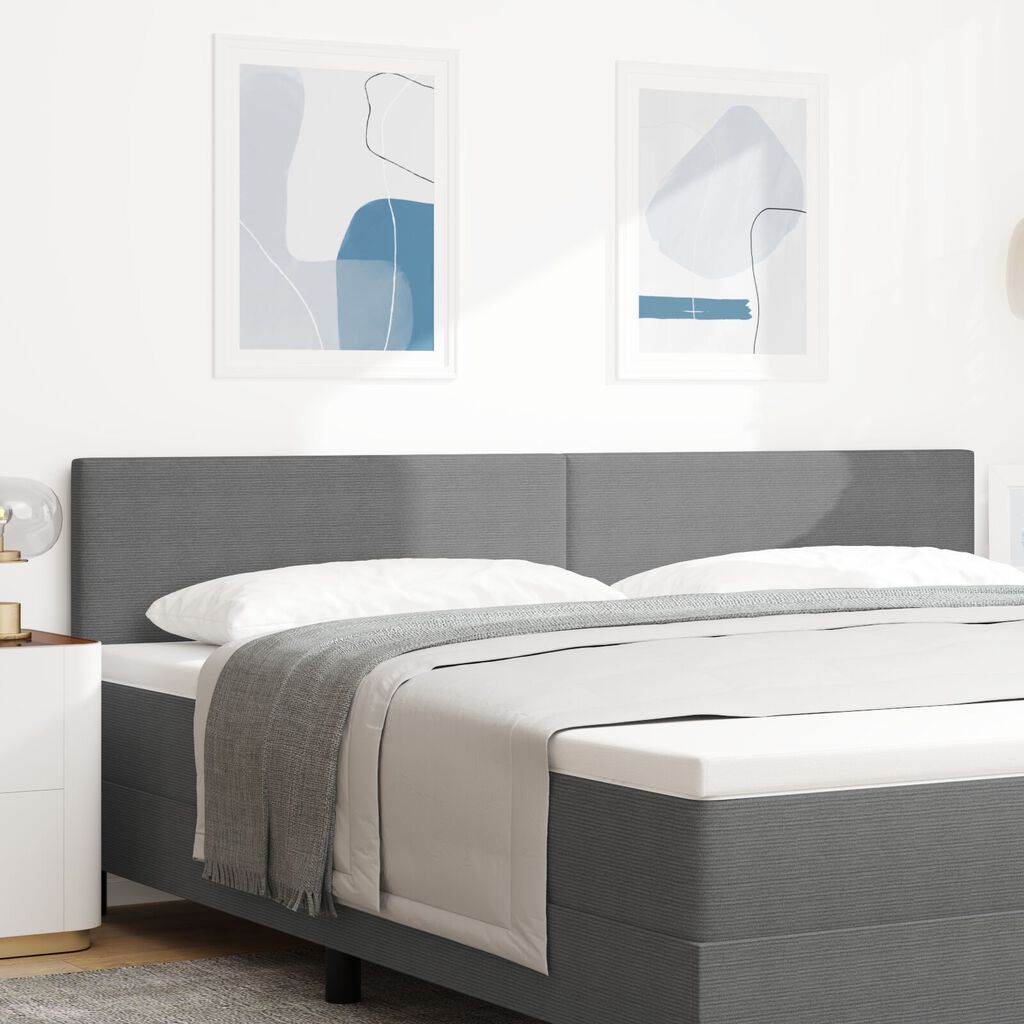 vidaXL LED Κεφαλάρι Απλό Σχεδιασμό Ανοιχτό Γκρι 100 εκ Κορντούρα