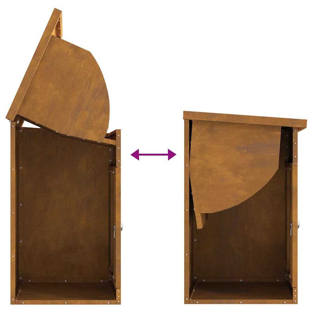 vidaXL Θυρίδα Πακέτων Σκ rusty 44 x 35 x 59 εκατοστά