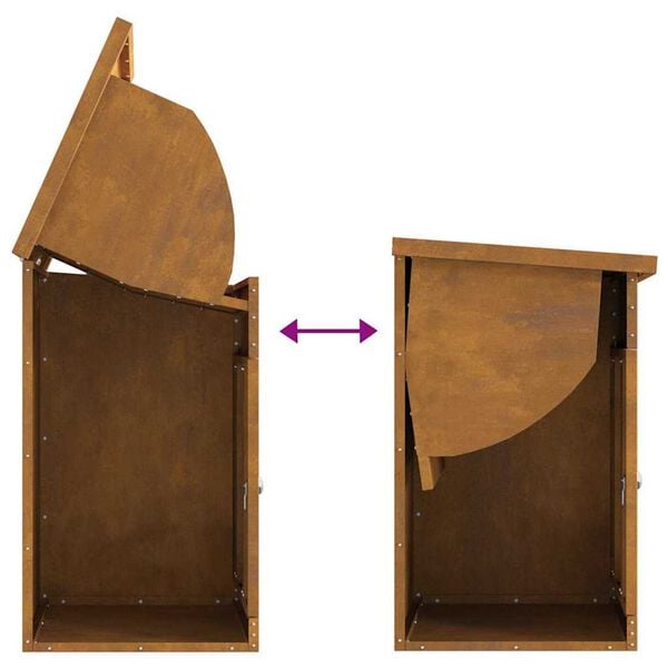 vidaXL Θυρίδα Πακέτων Σκ rusty 44 x 35 x 59 εκατοστά