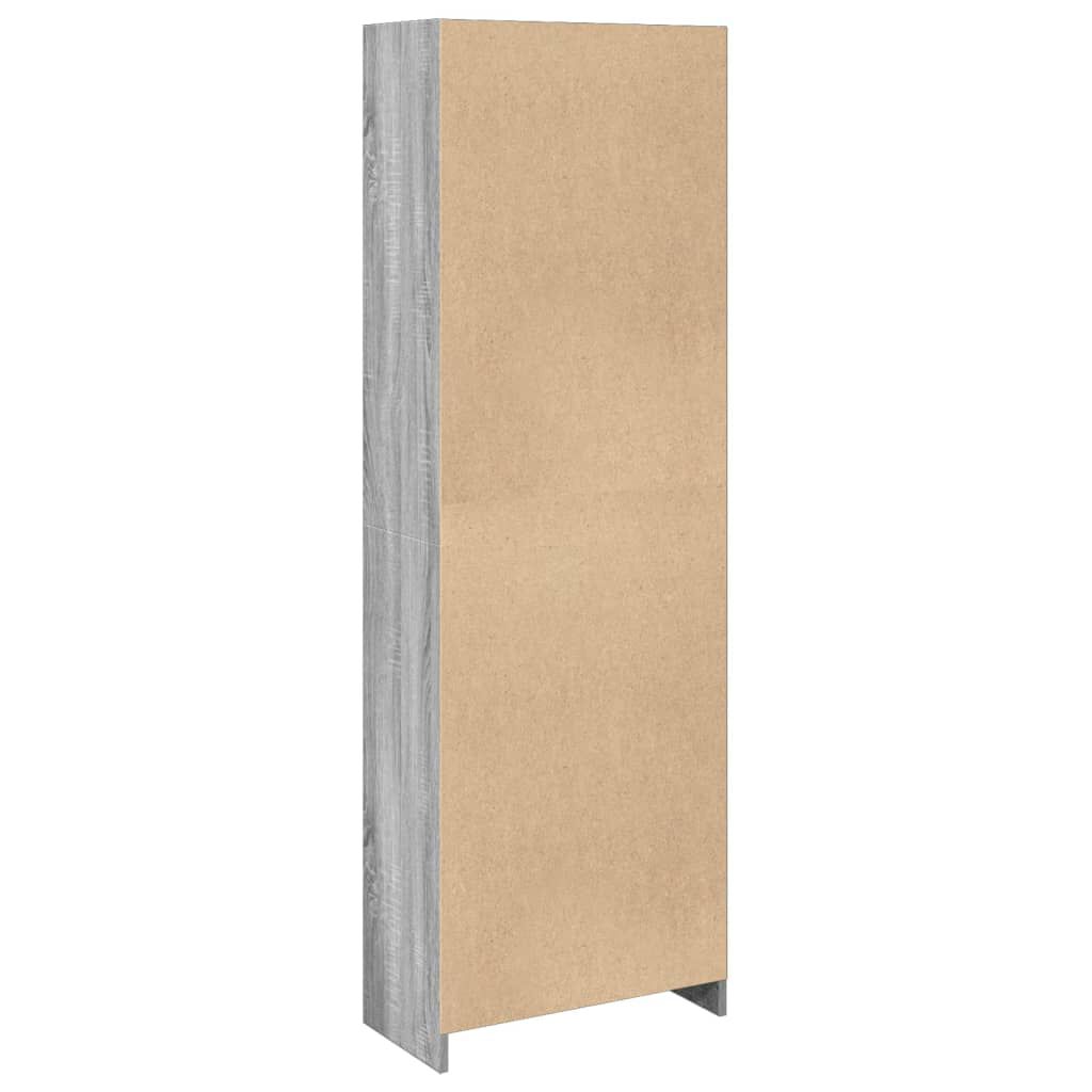 vidaXL Βιβλιοθήκη Γκρι Sonoma 57x28,5x174 εκ. από Επεξεργασμένο Ξύλο