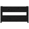 vidaXL Ζαρντινιέρα Μαύρο 112x25x66 εκ. από Μασίφ Ξύλο Πεύκου