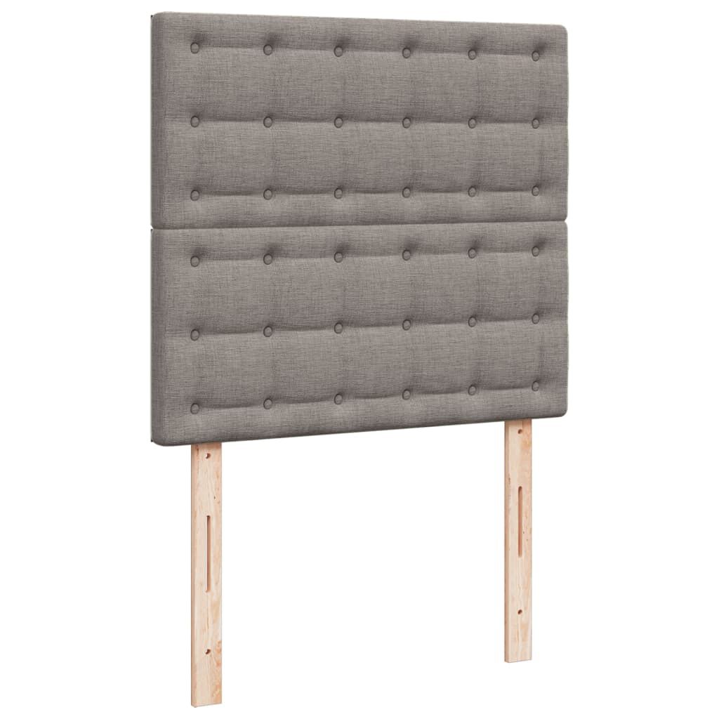 vidaXL Κρεβάτι Boxspring με Στρώμα Taupe 100 x 200 εκ. Υφασμάτινο