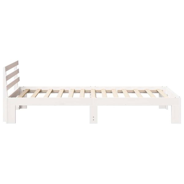 vidaXL Σκελετός Κρεβατιού Λευκό 75 x 190 cm Μασίφ ξύλο πεύκου