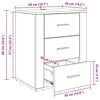 vidaXL Κομοδίνο Παλαιό ξύλο 50 x 36 x 60 εκ Επεξεργασμένο ξύλο